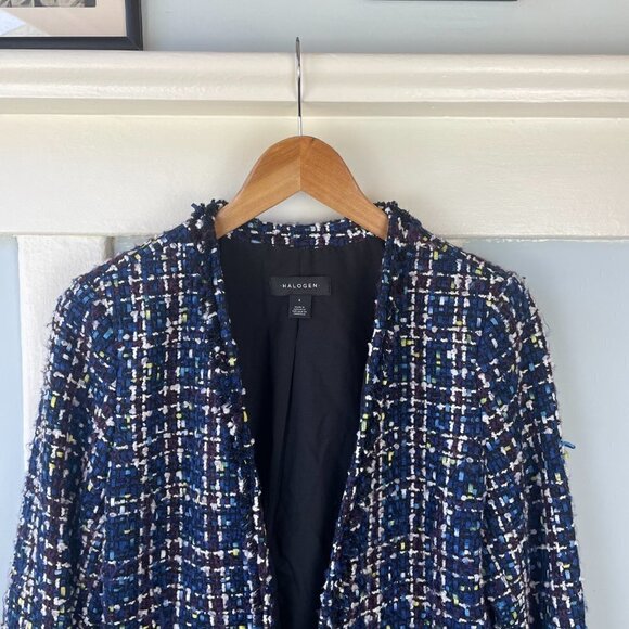 Halogen Bouclé Tweed Knit Jacket - Picture 3 of 5